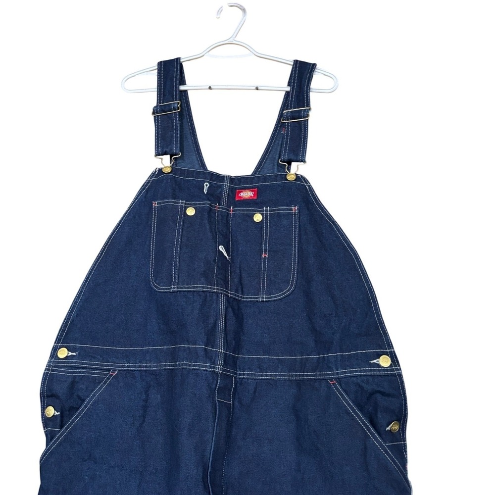 Dickies Overalls Work Men's Size 46x30 100% Cotton Farmer Rancher Bib Carpenter - Picture 2 of 10